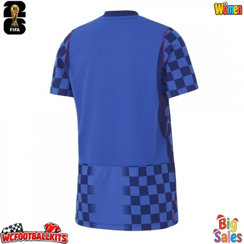Croatia Replica Away Stadium Shirt for Women World Cup 2026 Short Sleeve